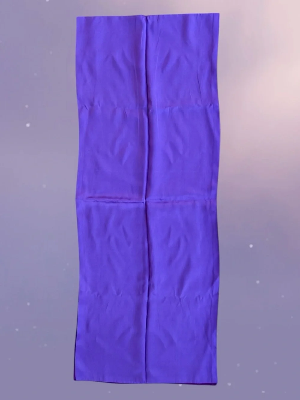 Purple Floral Embroidered Scarf Wrap